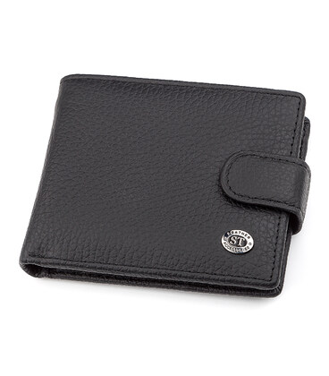 Чоловічий гаманець ST Leather 18316 (ST114) шкіряний Чорний картинка, зображення, фото