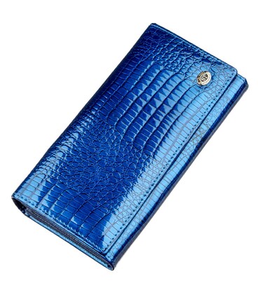 Жіночий лаковий гаманець ST Leather 18901 Синій картинка, зображення, фото