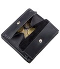Оригинальное портмоне унисекс с накладной монетницей GRANDE PELLE 11222 Черное картинка, изображение, фото