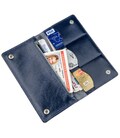 Бумажник унисекс на кнопках кожаный SHVIGEL 16192 Синий картинка, изображение, фото