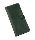 Бумажник из винтажной кожи SHVIGEL 16206 Зеленый картинка, изображение, фото