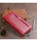 Вертикальний місткий гаманець зі шкіри жіночий ST Leather 19307 Бордовий картинка, зображення, фото