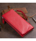 Гаманець-клатч зі шкіри з кишенею для мобільного ST Leather 19315 Червоний картинка, зображення, фото