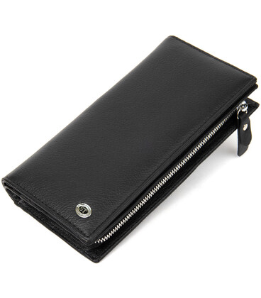 Практичный кожаный кошелек-клатч ST Leather 19371 Черный картинка, изображение, фото