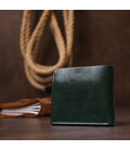 Небольшое модное кожаное портмоне Shvigel 16441 Зеленый картинка, изображение, фото