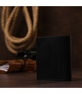 Матове чоловіче портмоне з натуральної шкіри Shvigel 16495 Чорний картинка, зображення, фото