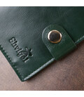 Практичне шкіряне портмоне Shvigel 16504 Зелений картинка, зображення, фото