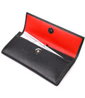 Стильний жіночий гаманець із натуральної зернистої шкіри KARYA 21007 Чорний картинка, зображення, фото