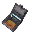 Відмінний чоловічий гаманець із фактурної шкіри KARYA 21038 Чорний картинка, зображення, фото