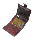 Лакированное мужское портмоне из фактурной кожи KARYA 21046 Коричневый картинка, изображение, фото