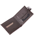 Функціональний чоловічий гаманець із фактурної шкіри KARYA 21069 Коричневий картинка, зображення, фото
