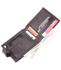 Функціональний чоловічий гаманець із фактурної шкіри KARYA 21069 Коричневий картинка, зображення, фото