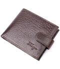Місткий чоловічий гаманець з хлястиком із натуральної шкіри KARYA 21078 Коричневий картинка, зображення, фото