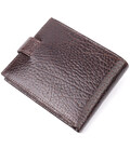 Місткий чоловічий гаманець з хлястиком із натуральної шкіри KARYA 21078 Коричневий картинка, зображення, фото