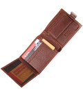 Функциональный мужской кошелек с хлястиком из натуральной кожи KARYA 21080 Светло-коричневый картинка, изображение, фото