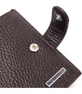 Вместительное мужское портмоне с хлястиком из натуральной кожи KARYA 21081 Коричневый картинка, изображение, фото