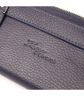 Надійний складаний гаманець із натуральної шкіри KARYA 21130 Синій картинка, зображення, фото