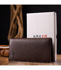 Вертикальний гаманець із натуральної шкіри KARYA 21138 Коричневий картинка, зображення, фото