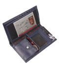 Вертикальный бумажник из натуральной кожи KARYA 21141 Синий картинка, изображение, фото