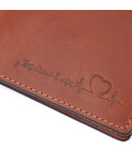 Мужской кожаный кошелек в два сложения Сердце GRANDE PELLE 16736 Светло-коричневый картинка, изображение, фото