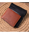 Чоловічий шкіряний гаманець у дві додавання Серце GRANDE PELLE 16736 Світло-коричневий картинка, зображення, фото