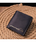 Мужской кожаный кошелек с монетницей Сердце GRANDE PELLE 16741 Черный картинка, изображение, фото
