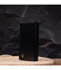Лаковий жіночий гаманець з візитницею ST Leather 19403 Чорний картинка, зображення, фото