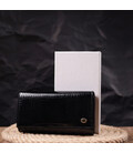 Лаковий жіночий гаманець з візитницею ST Leather 19403 Чорний картинка, зображення, фото