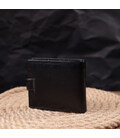 Классический мужской бумажник из натуральной кожи ST Leather 19407 Черный картинка, изображение, фото
