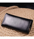Надежный кошелек-ключница из натуральной гладкой кожи ST Leather 19415 Черный картинка, изображение, фото