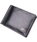 Практичный зажим для денег из натуральной гладкой кожи ST Leather 19417 Черный картинка, изображение, фото