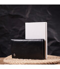 Вертикальный бумажник для мужчин из натуральной кожи ST Leather 19420 Черный картинка, изображение, фото