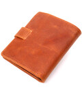 Чоловічий гаманець із добротної вінтажної шкіри KARYA 21327 Рудий картинка, зображення, фото
