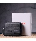 Красивий жіночий гаманець на блискавці з натуральної шкіри KARYA 21343 Чорний картинка, зображення, фото