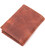 Мужское вертикальное портмоне без застежки в винтажной коже KARYA 21363 Рыжий картинка, изображение, фото