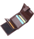 Стильний чоловічий гаманець із натуральної крупнозернистої шкіри KARYA 21373 Коричневий картинка, зображення, фото