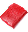 Лакированный женский кошелек с монетницей на молнии из натуральной фактурной кожи KARYA 21410 Красный картинка, изображение, фот