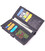 Стеганый вертикальный мужской бумажник из натуральной кожи KARYA 21425 Черный картинка, изображение, фото