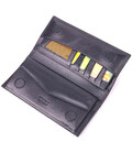 Класичний вертикальний гаманець з натуральної гладкої шкіри KARYA 21435 Чорний картинка, зображення, фото