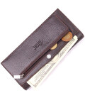 Превосходный вертикальный мужской бумажник из натуральной зернистой кожи KARYA 21437 Коричневый картинка, изображение, фото