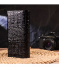 Женский кошелек с монетницей из натуральной фактурной кожи CANPELLINI 21525 Черный картинка, изображение, фото