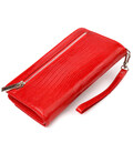 Женское портмоне клатч из натуральной кожи CANPELLINI 21534 Красное картинка, изображение, фото