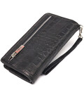 Якісне портмоне клатч із натуральної фактурної шкіри CANPELLINI 21543 Чорне картинка, зображення, фото