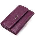 Красивый женский кошелек из натуральной кожи флотар CANPELLINI 21589 Фиолетовый картинка, изображение, фото