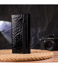 Фактурний горизонтальний жіночий гаманець з натуральної шкіри CANPELLINI 21649 Чорний картинка, зображення, фото