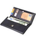 Класичний жіночий гаманець із натуральної зернистої шкіри CANPELLINI 21658 Чорний картинка, зображення, фото