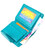 Яркий вертикальный кошелек из натуральной кожи CANPELLINI 21678 Бирюзовый картинка, изображение, фото