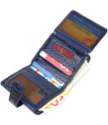 Цікавий гаманець із натуральної шкіри з тисненням під крокодила CANPELLINI 21687 Синій картинка, зображення, фото