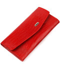 Фактурне жіноче портмоне з натуральної шкіри з тисненням CANPELLINI 21698 Червоний картинка, зображення, фото