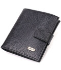Красивий чоловічий гаманець із натуральної зернистої шкіри CANPELLINI 21730 Чорний картинка, зображення, фото